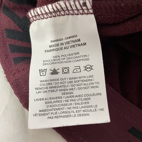Nike Therma-FIT Pants Mens Small Maroon Burgundy Athletic Joggers Swoosh Logo - Picture 4 of 6